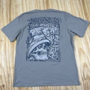 Sullen Art Uriel Martinez Men's Gray Printed Tee Short Sleeve Size 2XL Skull